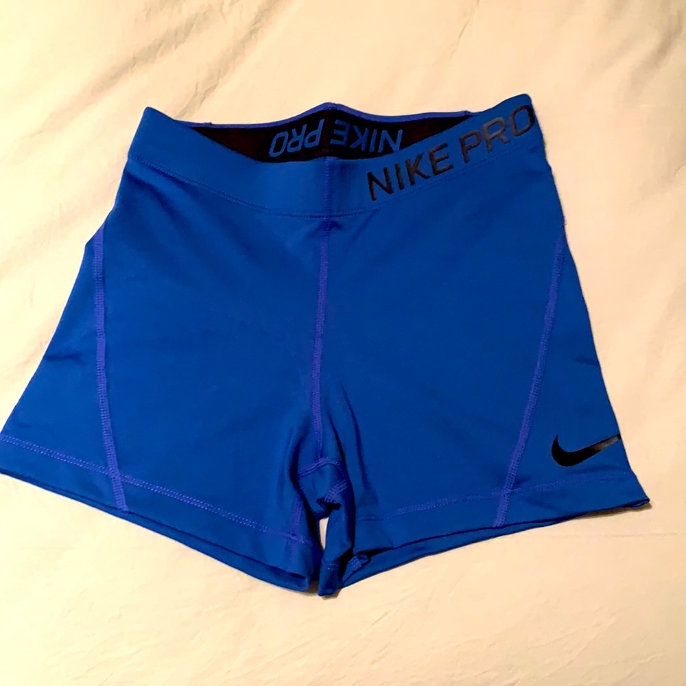 Nike Pro dri-fit workout/bike shorts. Blue. Size small